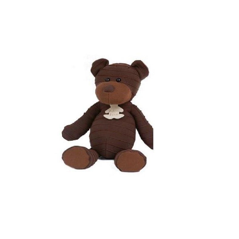 Accueil Histoire d'ours Doudou Histoire d'ours ours marron chocolat couture 27cms HO1070