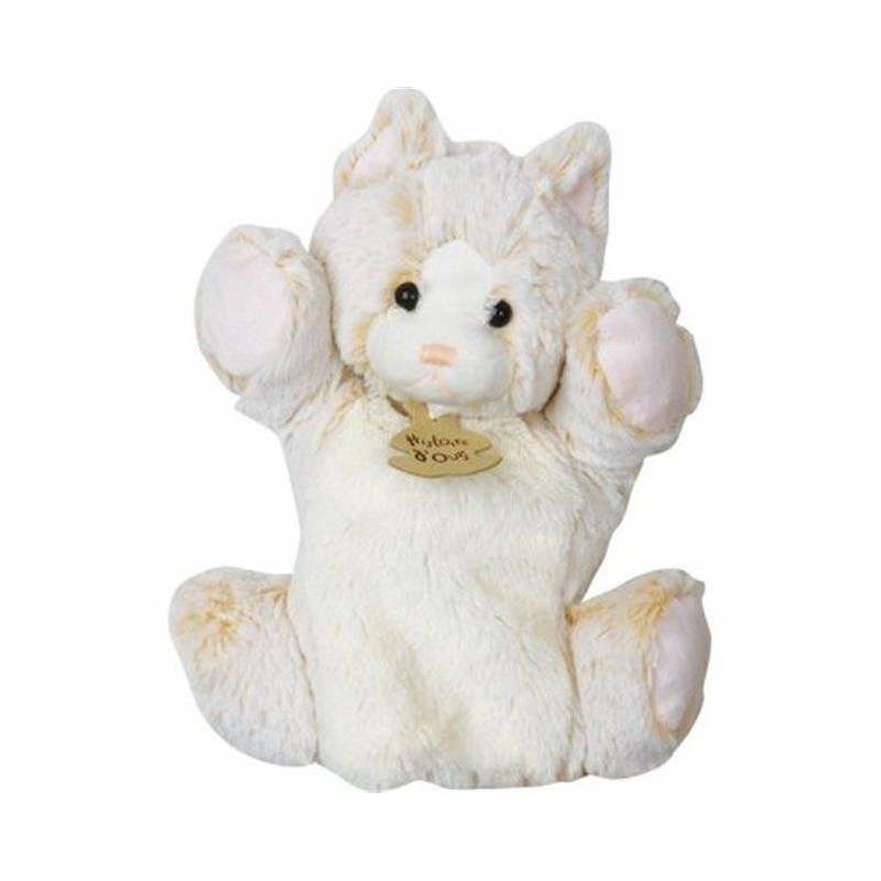 Accueil Histoire d'ours Doudou Histoire d'ours chat cat beige marron z'animoos marionnette HO2135