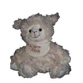 Accueil Histoire d'ours Doudou Histoire d'ours mouton agneau blanc foulard