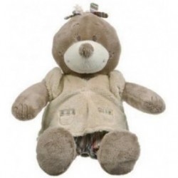 Accueil Noukies Doudou Noukies Noukie's EMMA la Taupe marron tee shirt beige short rayee Neuf 15cms