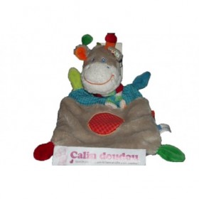 Accueil Nicotoy Doudou Nicotoy Girafe Gris Ventre rond Rouge Plat - Color