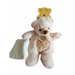 Accueil Babynat Doudou Babynat Ours Marron Ourson calin mouchoir Pantin -