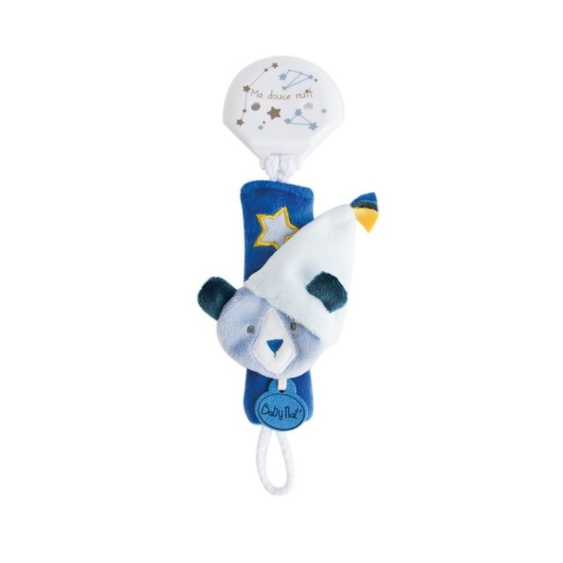 Accueil Babynat Doudou Babynat Ours Bleu BN0310 Attache Tetine - Les Cometes