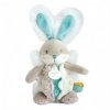 Accueil Doudou et Compagnie Doudou Doudou et compagnie Lapin Bleu Hochet Attache tetine - Lapin de Sucre