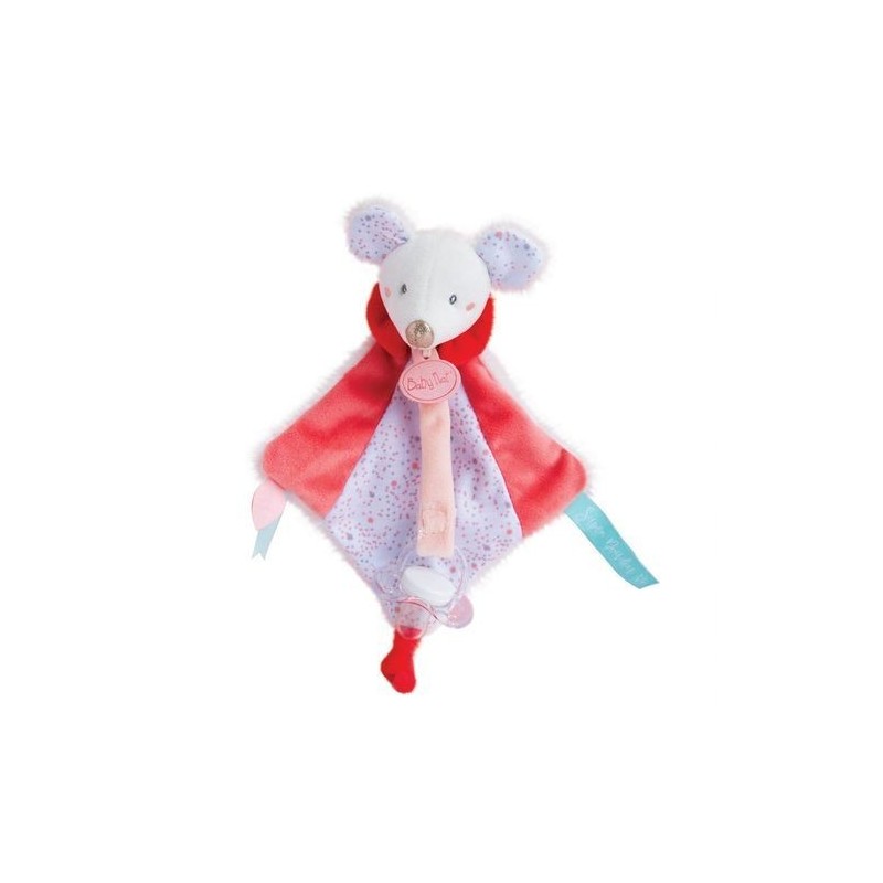 Accueil Babynat Doudou Babynat Souris Rose Attache tétine - Les Super doudous