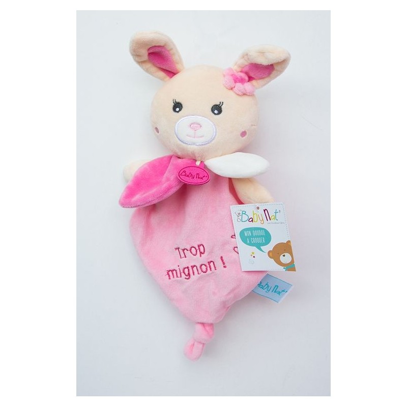 Accueil Babynat doudou Babynat Lapin Rose Trop Mignon Kawaii Plat