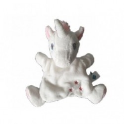 Accueil Tex Doudou Tex Licorne Blanc marionnette -