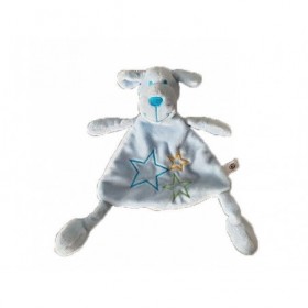 Accueil Z'autres marques Doudou Cp international Chien Bleu etoiles jaunes vertes foulard Plat -