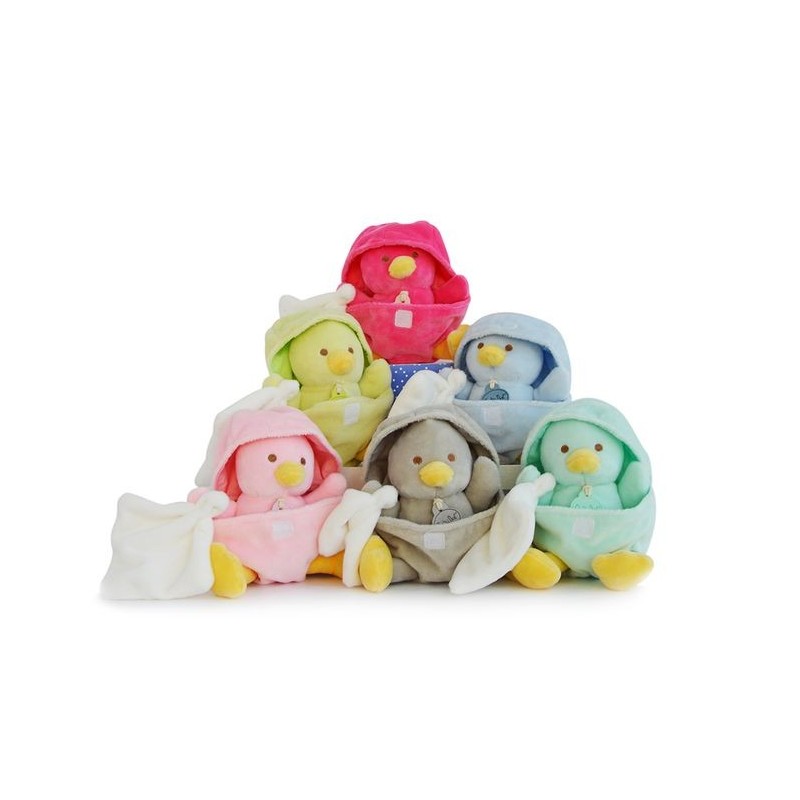 Accueil Babynat doudou Babynat Poussin Rose Fushia dans l'œuf mouchoir blanc Poussin de Pâques Pantin