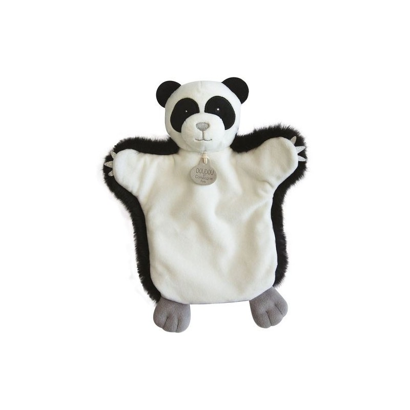 doudou Doudou et compagnie Panda Gris DC3169 J'aime mon doudou Pantin
