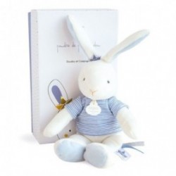 Accueil Doudou et Compagnie Doudou et compagnie Lapin Bleu Matelot Pull rayure blanc - Poudre de Perlidoudou