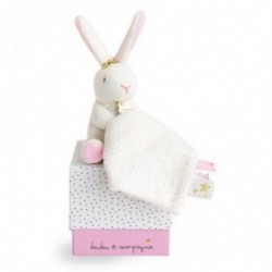 Accueil Doudou et Compagnie Doudou Doudou et compagnie Lapin Rose Fleurs - 10 cm pantin - Poudre de Perlidoudou