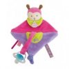 Accueil Babynat doudou Babynat Coccinelle Violet Rose 20cms BN0133 Super Tetine Plat