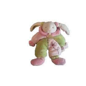 Accueil Babynat doudou BAbynat Lapin Vert vert spirale Fleur Pantin