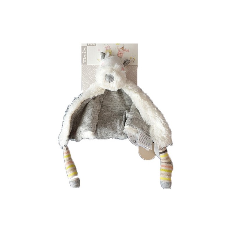 Accueil Moulin Roty Doudou moulin Roty Chien Blanc Oko Plat - Les Petits Dodos