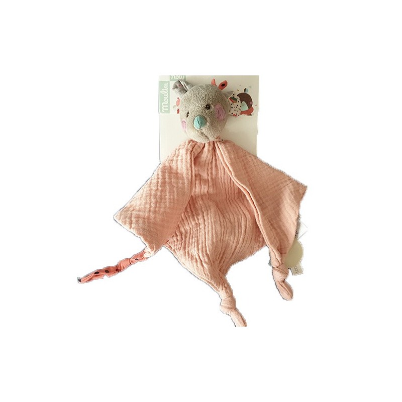 Accueil Moulin Roty Doudou moulin Roty Souris Rose lange Plat - Les Jolis Trop Beaux