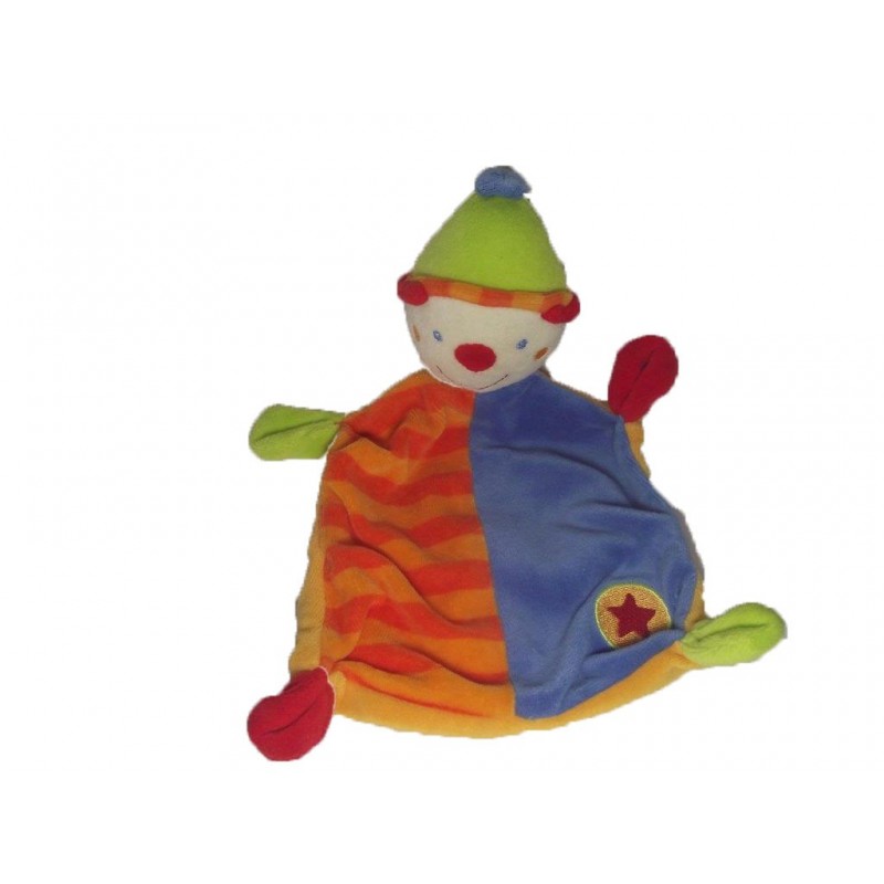 Accueil C&A doudou C&A Clown Orange bleu etoile rouge plat