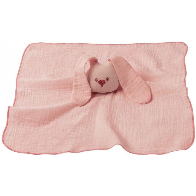 Accueil Nattou Doudou Nattou Lapin Rose Lange Plat - Lapidou