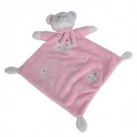 Accueil Nicotoy Doudou Nicotoy Ours Rose luminescent Plat - Boone Glow