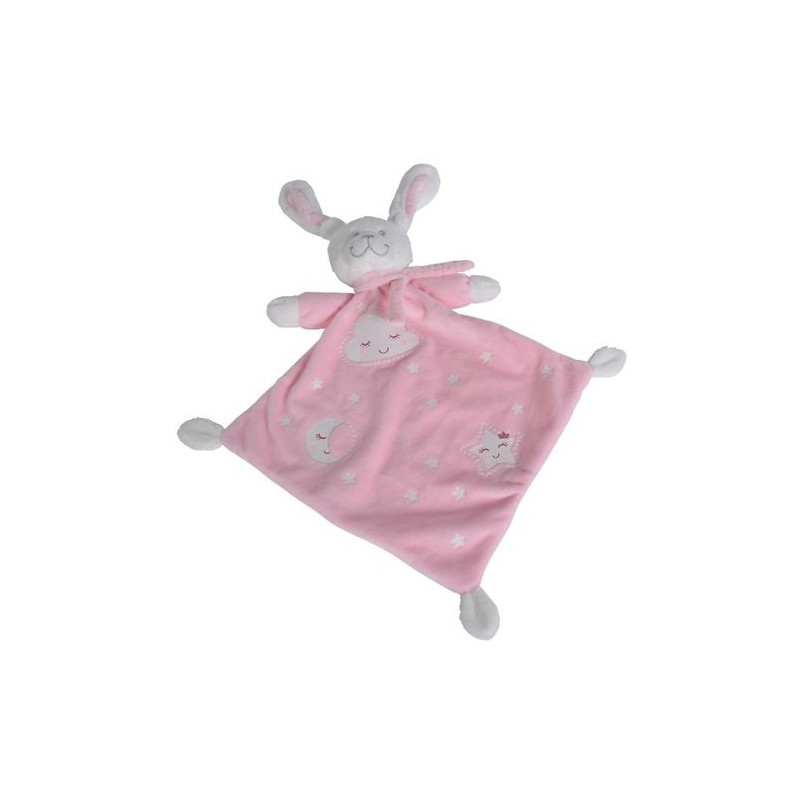 Accueil Nicotoy Doudou Nicotoy lapin luminescent Rose Plat - Boone Glow