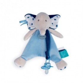 Accueil Babynat Doudou Babynat Elephant Bleu Attache tétine - Edgar & Eglantine