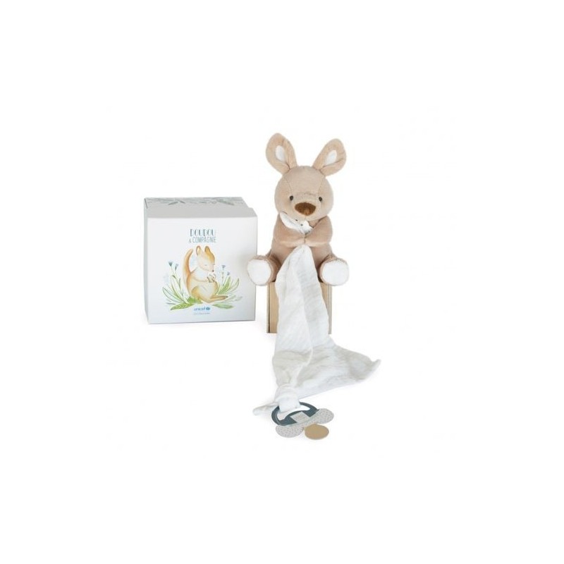 Accueil Doudou et Compagnie Doudou Doudou et compagnie Kangourou Beige Attache tétine - Unicef