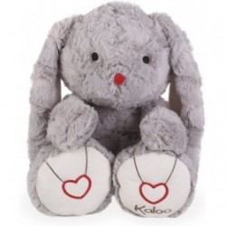 Accueil Kaloo Doudou Kaloo Lapin Gris Pantin - Rouge Kaloo