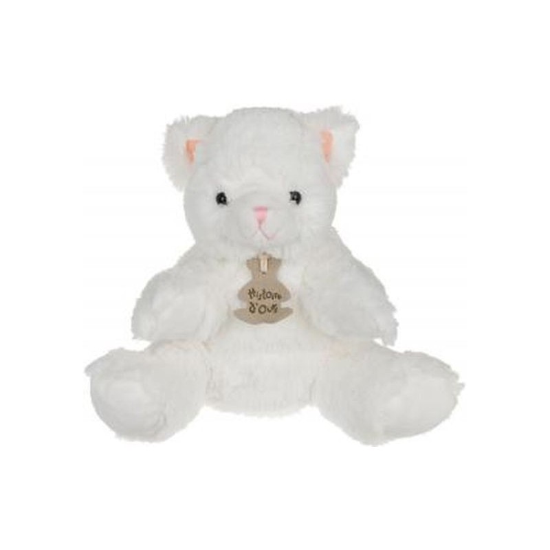 Accueil Histoire d'ours Doudou Histoire d'ours chat Blanc marionnette - Mario