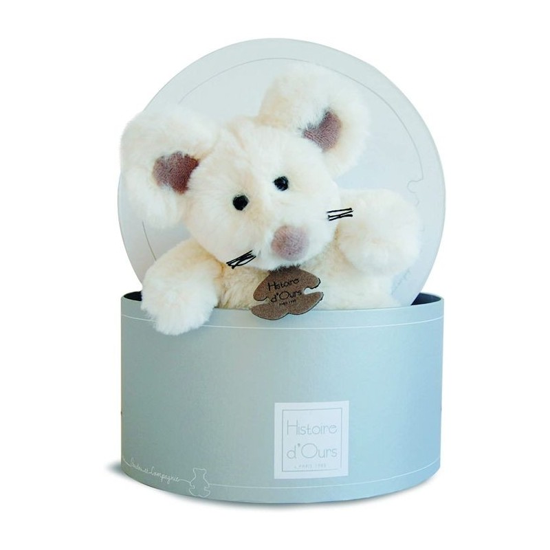 doudou Doudou et compagnie Ours Blanc feuille marron Calin Caline  Marionnette