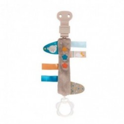 Accueil Nattou Doudou Nattou Ours Marron Basile l'ours Attache tétine - 24 x 0,5 x 3 cm Mia & Basile