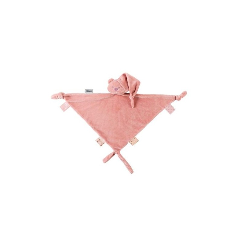 Accueil Nattou Doudou Nattou Ours Rose clair maxi 100% recyclé Plat - 65 x 40 cm Lapidou