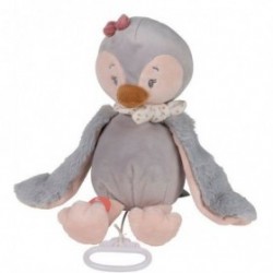 Accueil Nattou Doudou Nattou Pingouin Gris Musical - 21 x 20 x 10 cm Sacha & Paulin