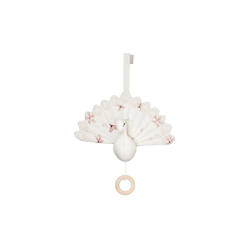 Accueil CAMCAM Doudou Camcam Paon Blanc Musical - 18 x 24 cm Windflower