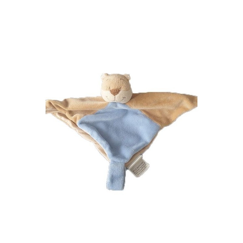 Accueil Noukies Doudou Noukies Ours Bleu Plat - 25 x 25 cm Nouky