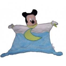 Accueil Disney doudou Disney Personnage Bleu blanc lune vert et bebe ours Mickey Plat