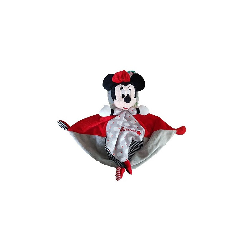 Accueil Disney doudou Disney Nuage Rouge 4 nœuds rayure Minnie Plat